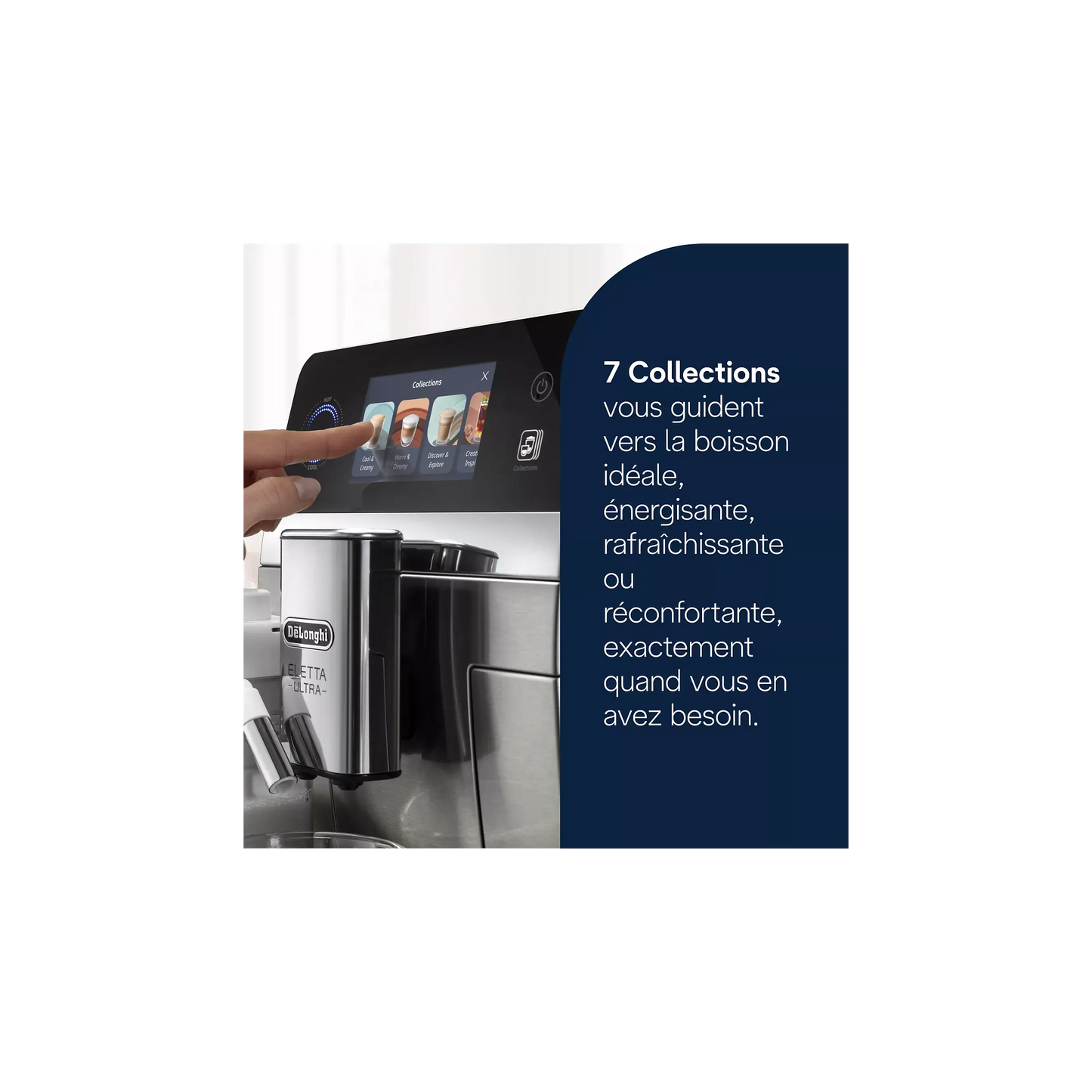 Expresso Broyeur DELONGHI Eletta Ultra ECAM470.85.MB Technologie Silent