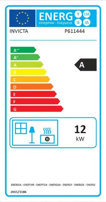 Poêle à bois INVICTA Antaya anthracite, 12 kW DUMANOIR