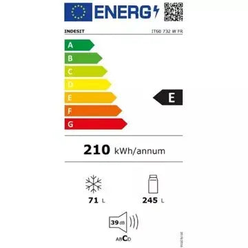 Réfrigérateur combiné INDESIT IT60732WFR
