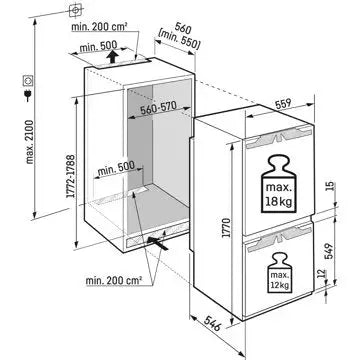 Réfrigérateur combiné encastrable LIEBHERR ICBbi5152-22 Prime BioFresh