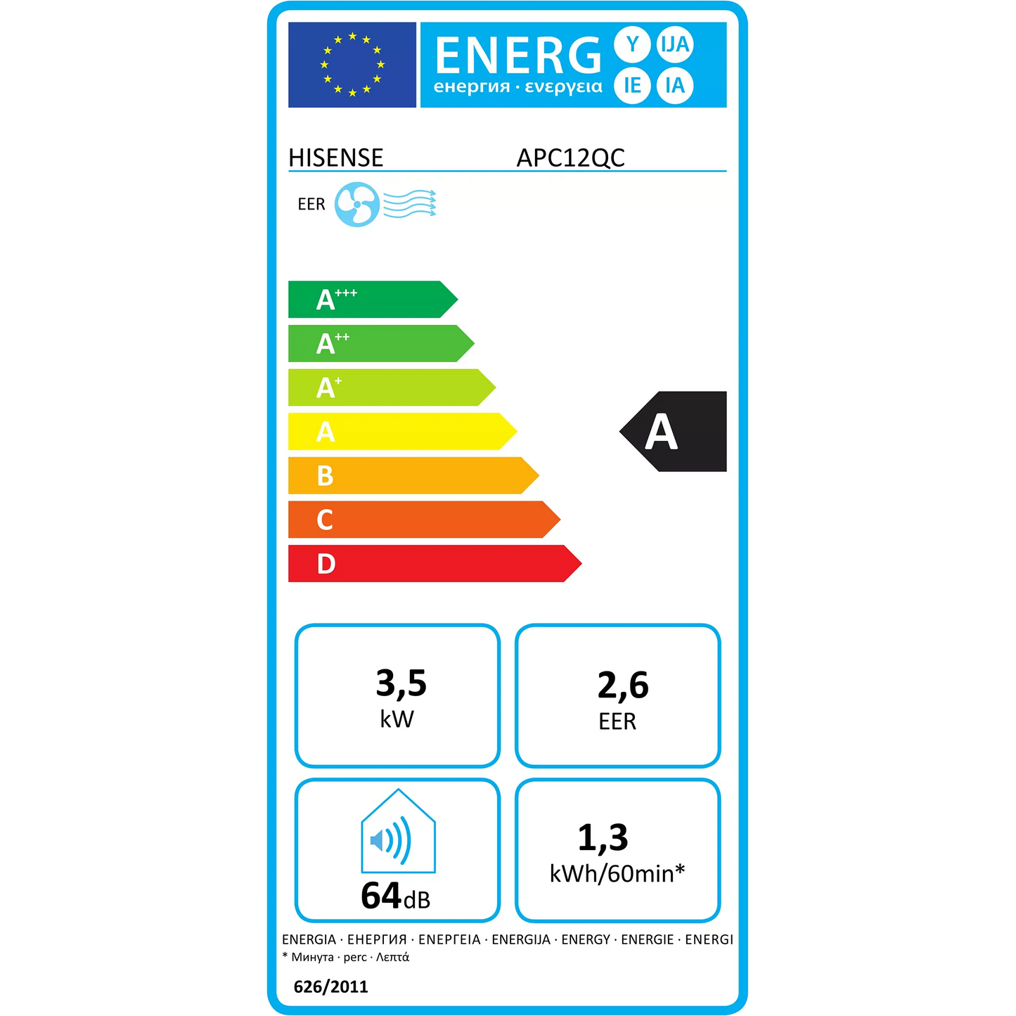 Climatiseur HISENSE APC12QC