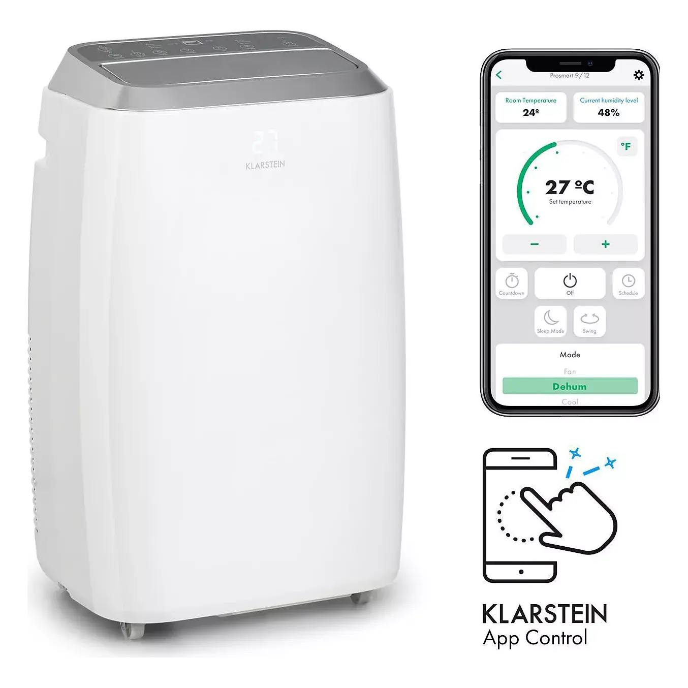Climatiseur KLARSTEIN Iceblock Prosmart 12 - Blanc