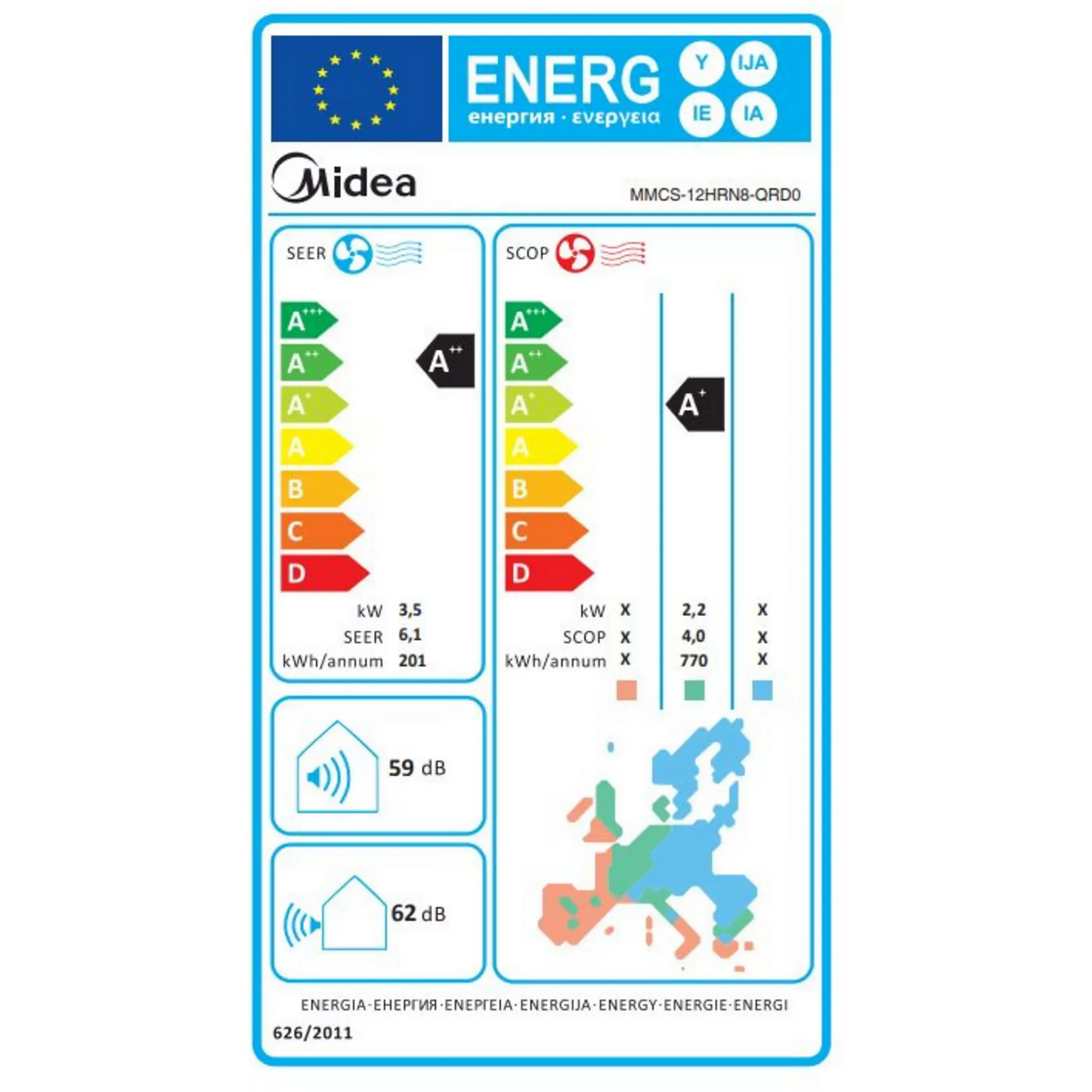 Climatiseur réversible MIDEA portasplit mobile