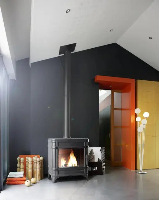 Cuisinière à bois INVICTA Siam anthracite, 12 kW DUMANOIR