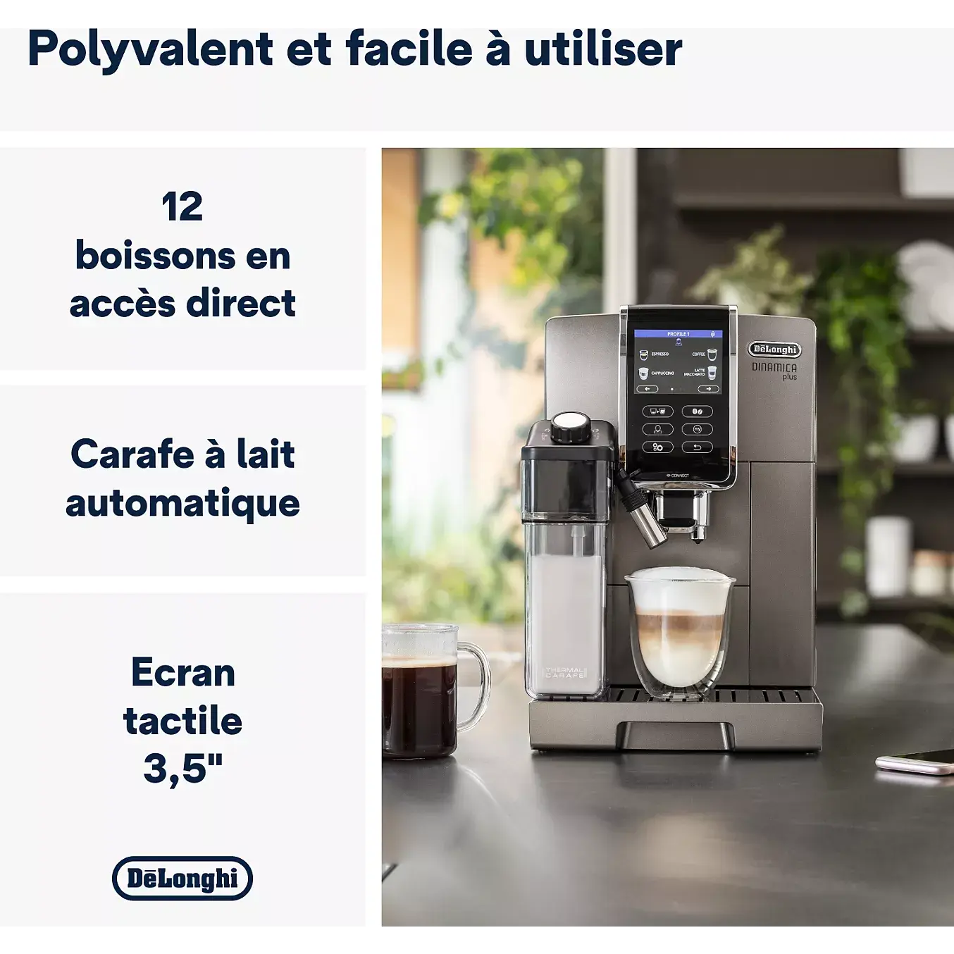 Expresso Broyeur DELONGHI Dinamica Plus FEB3795.T Titanium ELECTROMENAGER WORLD
