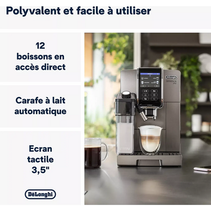 Expresso Broyeur DELONGHI Dinamica Plus FEB3795.T Titanium ELECTROMENAGER WORLD