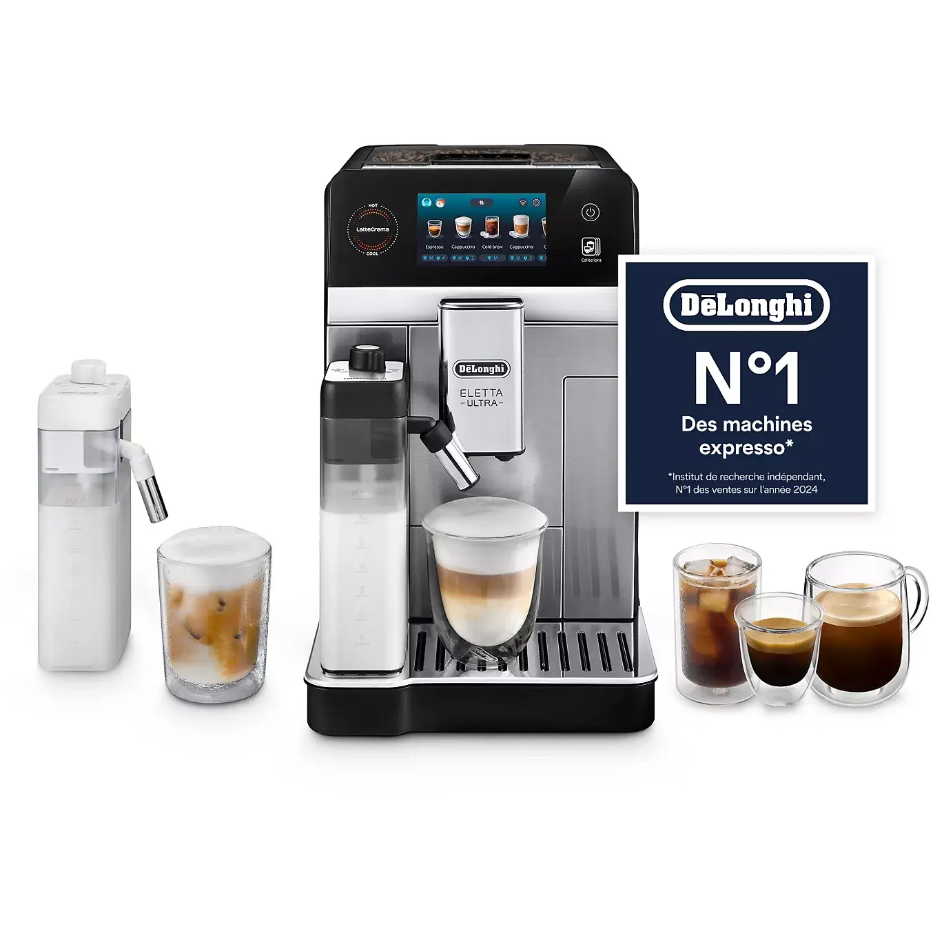 Expresso Broyeur DELONGHI Eletta Ultra ECAM470.85.MB Technologie Silent