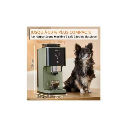 Expresso Broyeur KRUPS Coffee Crush, Machine à café à grains, ultra compacte SA401LE0 DUMANOIR