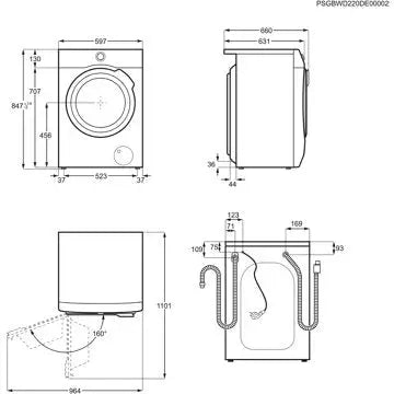 Lave linge hublot 	AEG	LFR95A116S