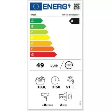 Lave linge hublot 	HAIER HW100B14959S8U1F
