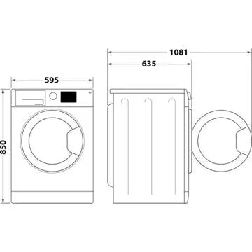 Lave linge hublot 	WHIRLPOOL	FFDB10489BVFR