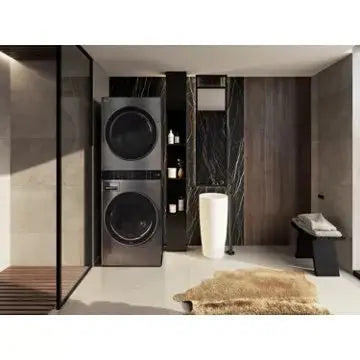 Lave linge séchant hublot 	LG	F761TOWERB Washtower