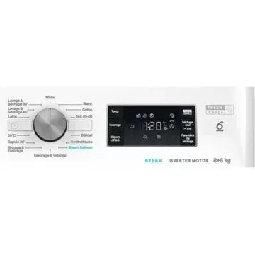 Lave linge séchant hublot  WHIRLPOOL FFWDB864489BVFR