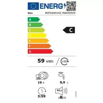 Lave vaisselle 45 cm BEKO	BDFS26041XQ