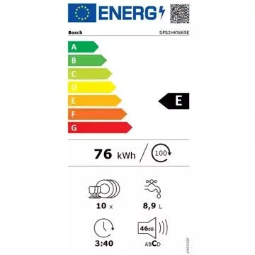 Lave vaisselle 45 cm	BOSCH	SPS2HKW65E Serenity SpeedPerfect+