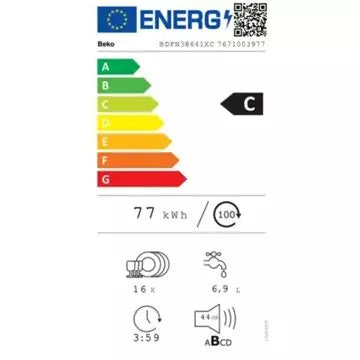 Lave vaisselle 60 cm	BEKO	BDFN38641XC - SaveWater