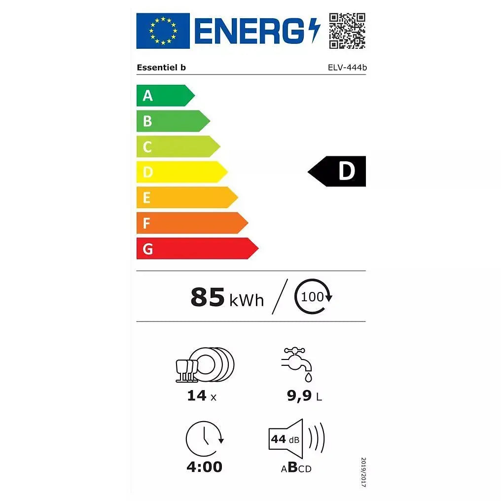 Lave vaisselle 60 cm ESSENTIELB ELV-444b DAVY ELECTROMENAGER