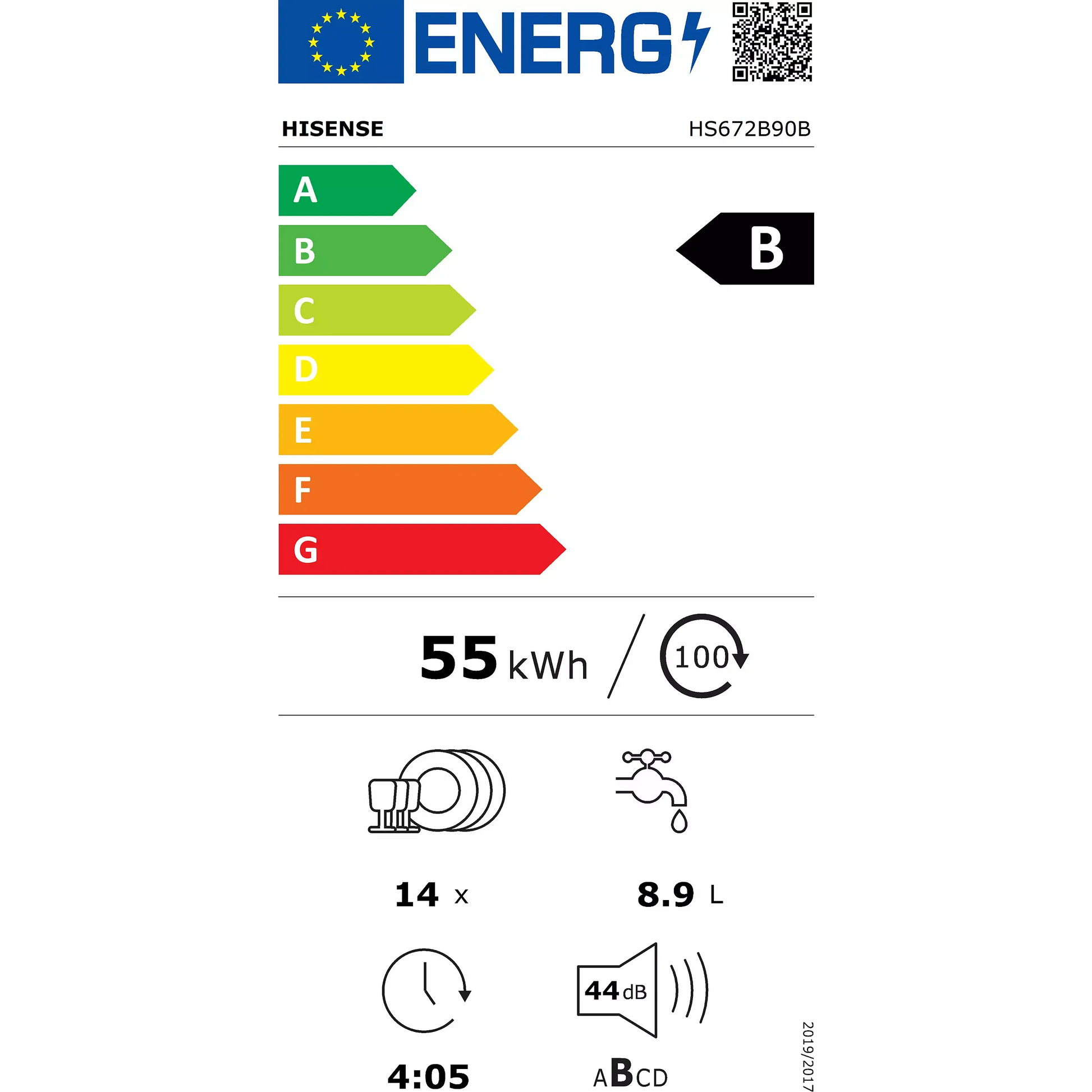 Lave vaisselle 60 cm HISENSE HS672B90B DUMANOIR