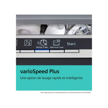 Lave vaisselle 60 cm SIEMENS SN23EC22AE, varioSpeed Plus, Acier brossé noir DUMANOIR