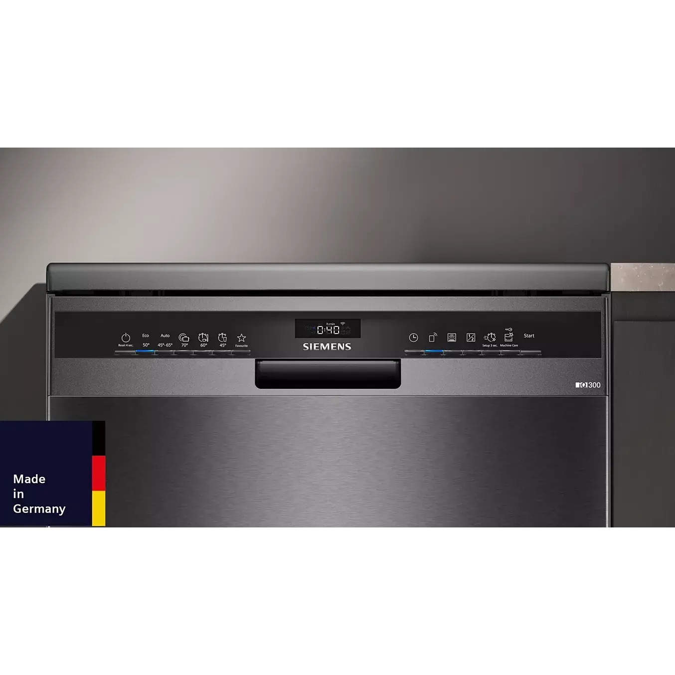 Lave vaisselle 60 cm SIEMENS SN23EC22AE, varioSpeed Plus, Acier brossé noir DUMANOIR