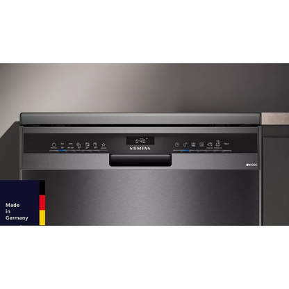 Lave vaisselle 60 cm SIEMENS SN23EC22AE, varioSpeed Plus, Acier brossé noir DUMANOIR