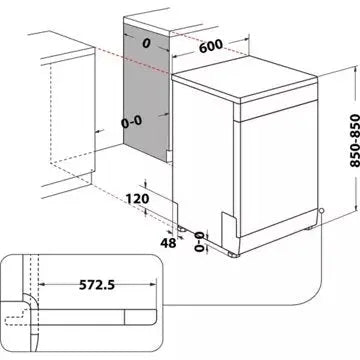 Lave vaisselle 60 cm WHIRLPOOL	W3FD634 6ème Sens