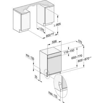 Lave vaisselle encastrable 	MIELE G 5112 SCi IN