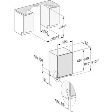 Lave vaisselle encastrable 	MIELE G 5112 SCi IN