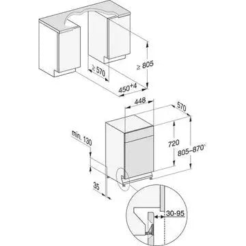 Lave vaisselle encastrable 	MIELE	G 5540 SCi IN