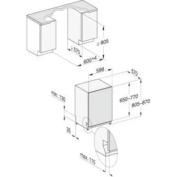 Lave vaisselle encastrable 	MIELE	G 7655 SCVi XXL AutoDos