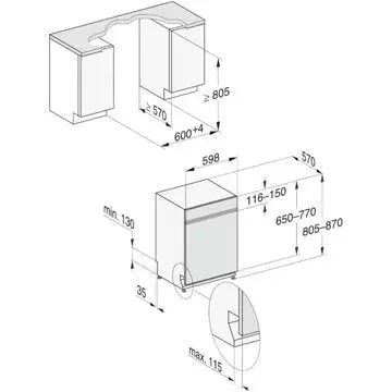 Lave vaisselle encastrable  MIELE	G 5412 SCi NR