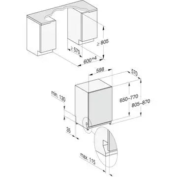 Lave vaisselle encastrable  MIELE	G 7293 SCVi