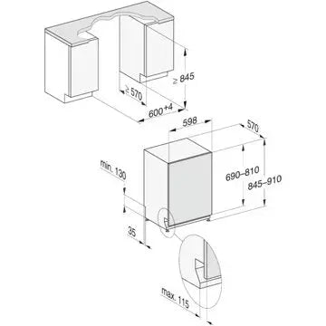 Lave vaisselle encastrable  MIELE	G 7985 SCVi XXL AutoDos k2o