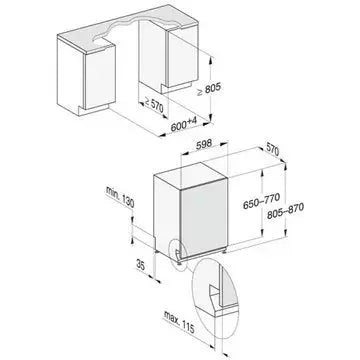 Lave vaisselle encastrable MIELE	G7185 SCVi XXL AutoDos
