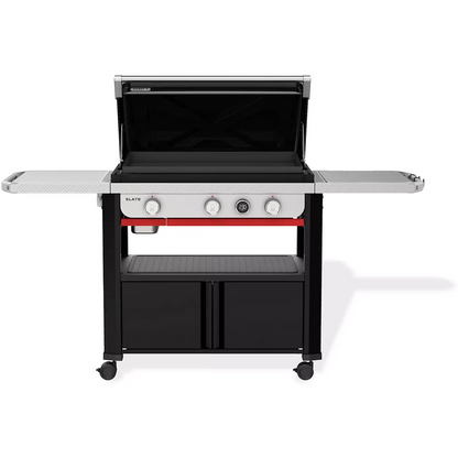 Plancha gaz WEBER black 3 brûleurs sur chariot, 76x46 cm