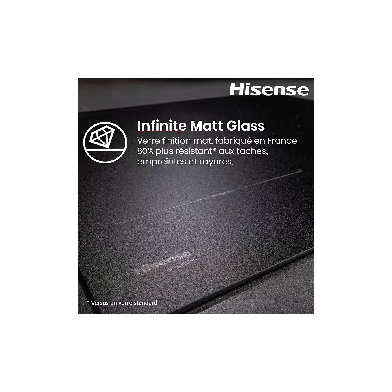Plaque induction HISENSE HI6443SRWF InfiniteMattGlass ELECTROMENAGER WORLD