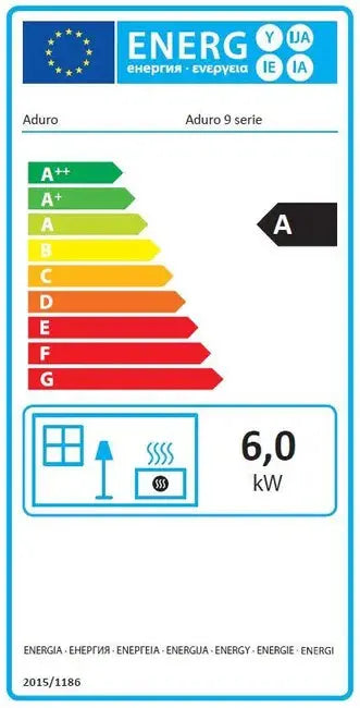 Poêle à bois ADURO 9.5 lux noir, 8 kW DUMANOIR