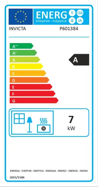 Poêle à bois INVICTA Remilly anthracite, 7 kW DUMANOIR