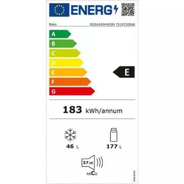 Réfrigérateur 2 portes	BEKO RDSA240K40SN
