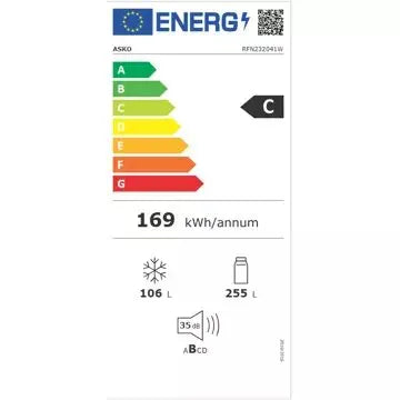 Réfrigérateur combiné	ASKO	RFN232041W