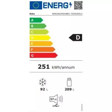 Réfrigérateur combiné							BEKO				B5RCNA345HXBR1