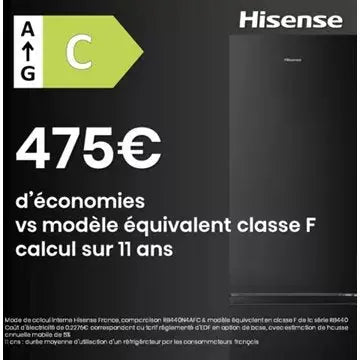 Réfrigérateur combiné	HISENSE	RB440N4AFC