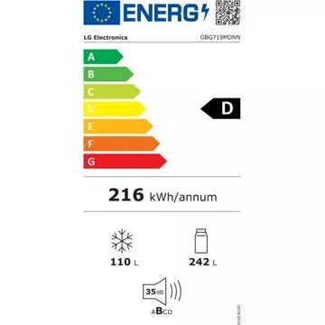 Réfrigérateur combiné LG GBG719MDNN MoodUP