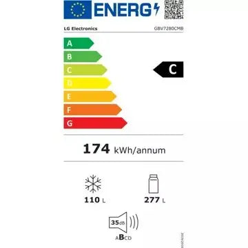 Réfrigérateur combiné	LG	GBV7280CMB