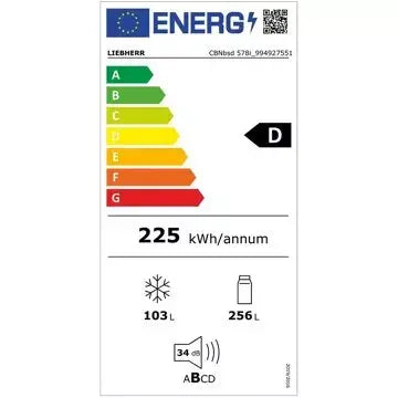 Réfrigérateur combiné							LIEBHERR				CBNbsd578i-22 BioFresh