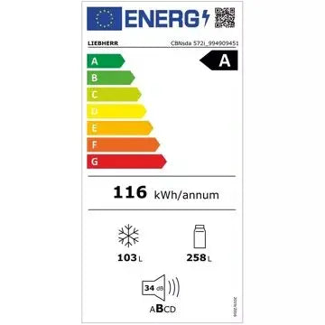 Réfrigérateur combiné	LIEBHERR	CBNsda572i-22 BioFresh