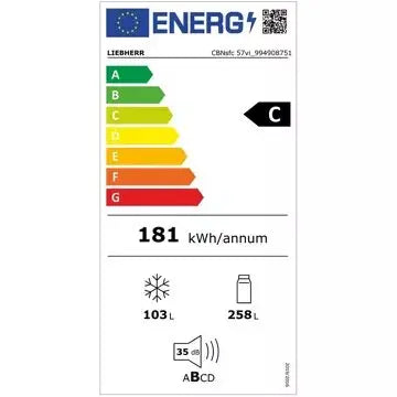 Réfrigérateur combiné	LIEBHERR CBNsfc57vi-22 BioFresh