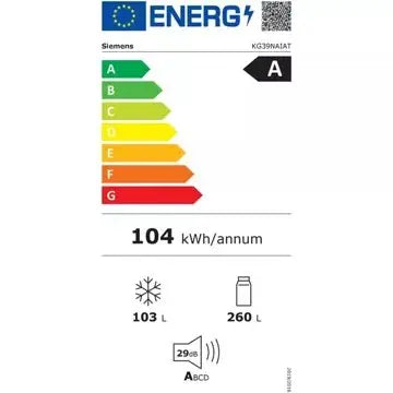 Réfrigérateur combiné							SIEMENS				KG39NAIAT HyperFresh <0 °C>