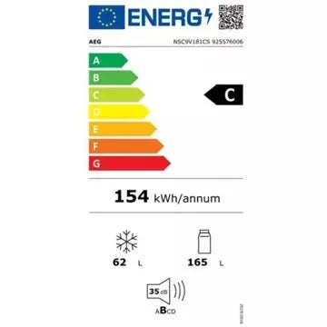 Réfrigérateur combiné encastrable 							AEG				NSC9V181CS MultiChill