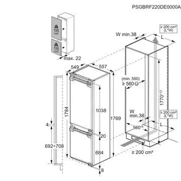 Réfrigérateur combiné encastrable 							AEG				TSC7M181EC GreenZone